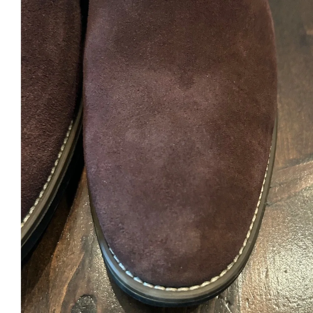 Bruno Marc Urban-06 Chelsea Boots Mens 13 Dark Brown Suede Ankle Dark Academia